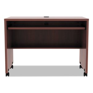 Alera Valencia Series Mobile Workstation Desk, 41.38" X 23.63" X 30", Medium Cherry