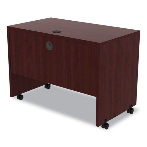 Alera Valencia Series Mobile Workstation Desk, 41.38" X 23.63" X 30", Mahogany - Image 4