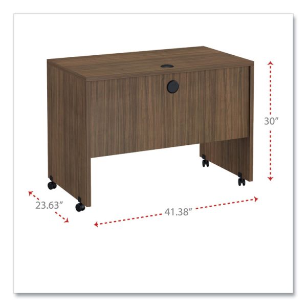 Alera Valencia Series Mobile Workstation Desk, 41.38" X 23.63" X 30", Modern Walnut - Image 2