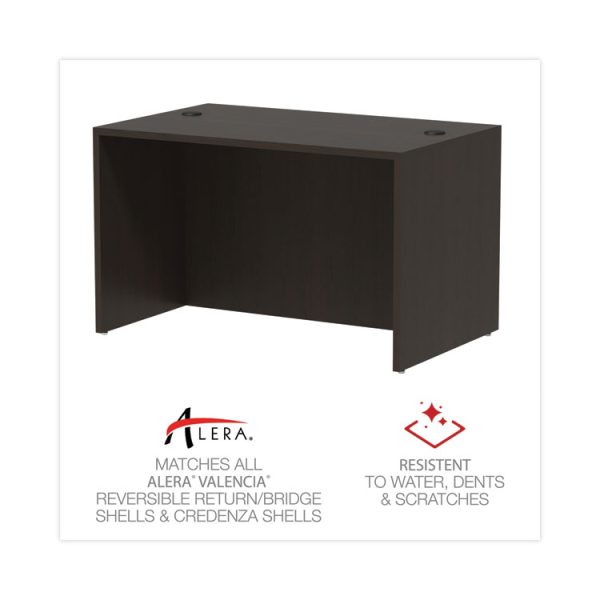 Alera Valencia Series Straight Front Desk Shell, 47.25" X 29.5" X 29.63", Espresso - Image 4