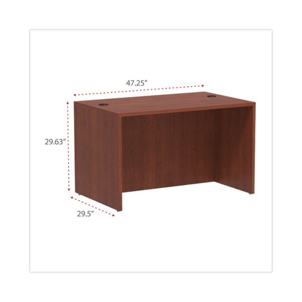 Alera Valencia Series Straight Front Desk Shell, 47.25" X 29.5" X 29.63", Medium Cherry - Image 2