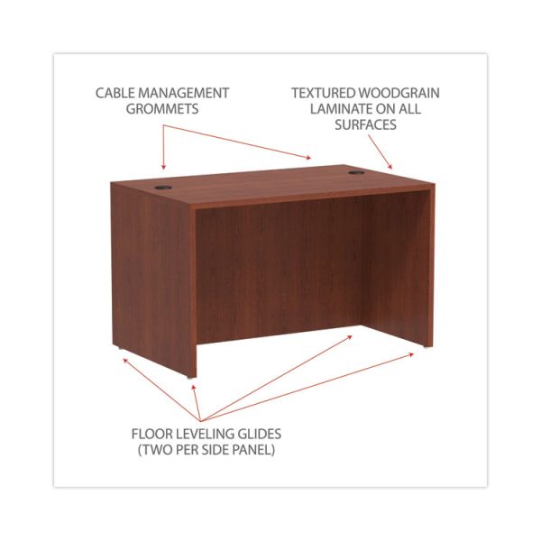 Alera Valencia Series Straight Front Desk Shell, 47.25" X 29.5" X 29.63", Medium Cherry - Image 3