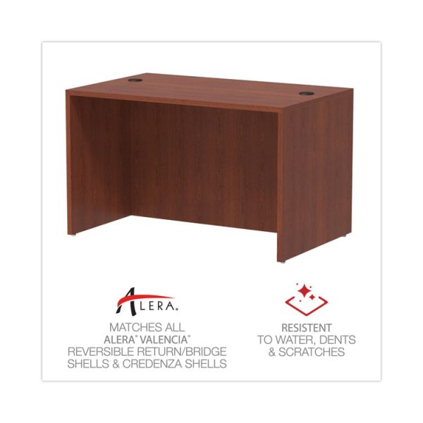 Alera Valencia Series Straight Front Desk Shell, 47.25" X 29.5" X 29.63", Medium Cherry - Image 4