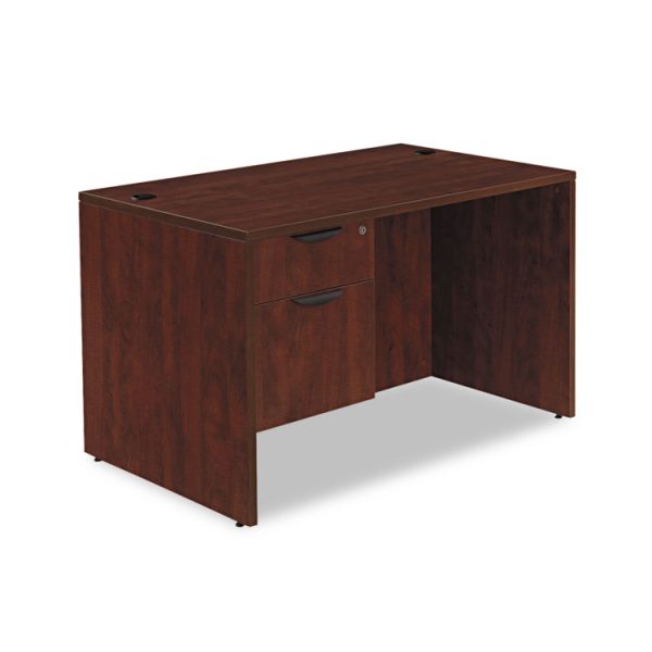 Alera Valencia Series Straight Front Desk Shell, 47.25" X 29.5" X 29.63", Mahogany - Image 2
