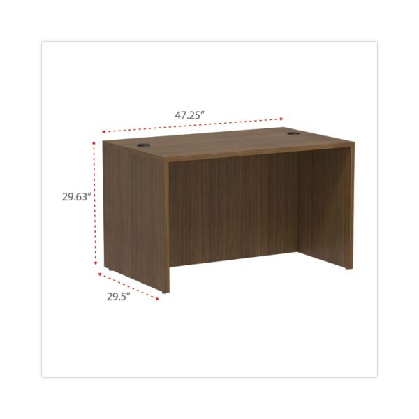 Alera Valencia Series Straight Front Desk Shell, 47.25" X 29.5" X 29.63", Modern Walnut - Image 2