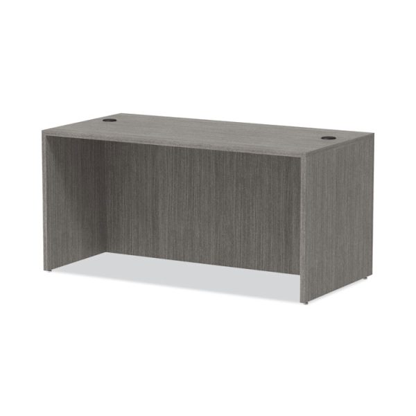 Alera Valencia Series Straight Front Desk Shell, 59.13" x 29.5" x 29.63", Gray - Image 6