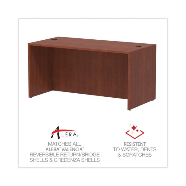 Alera Valencia Series Straight Front Desk Shell, 59.13" X 29.5" X 29.63", Medium Cherry - Image 4