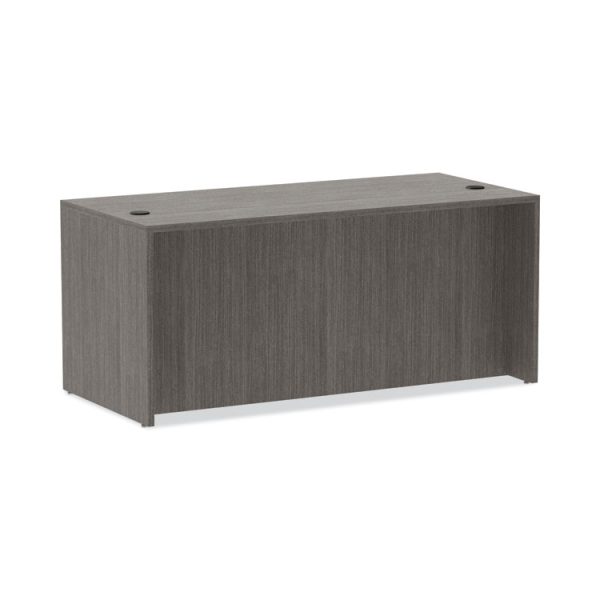 Alera Valencia Series Straight Front Desk Shell, 65" x 29.5" x 29.63", Gray - Image 5