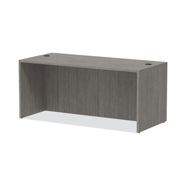 Alera Valencia Series Straight Front Desk Shell, 65" x 29.5" x 29.63", Gray - Image 6