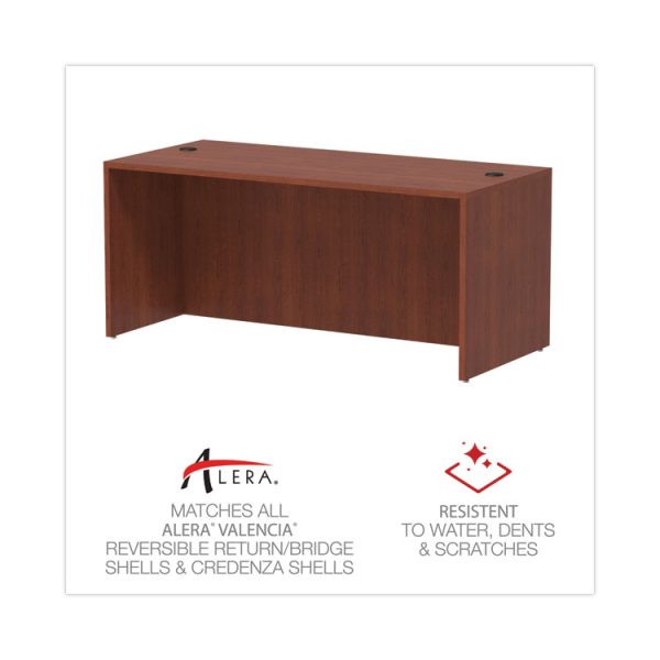 Alera Valencia Series Straight Front Desk Shell, 65" X 29.5" X 29.63", Medium Cherry - Image 4