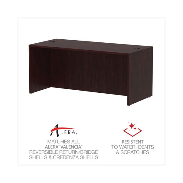 Alera Valencia Series Straight Front Desk Shell, 65" X 29.5" X 29.63", Mahogany - Image 4