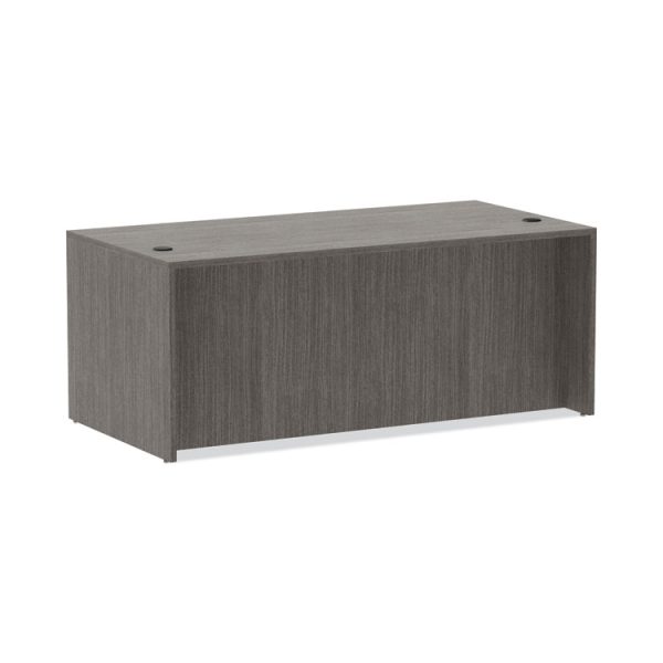 Alera Valencia Series Straight Front Desk Shell, 71" x 35.5" x 29.63", Gray - Image 5