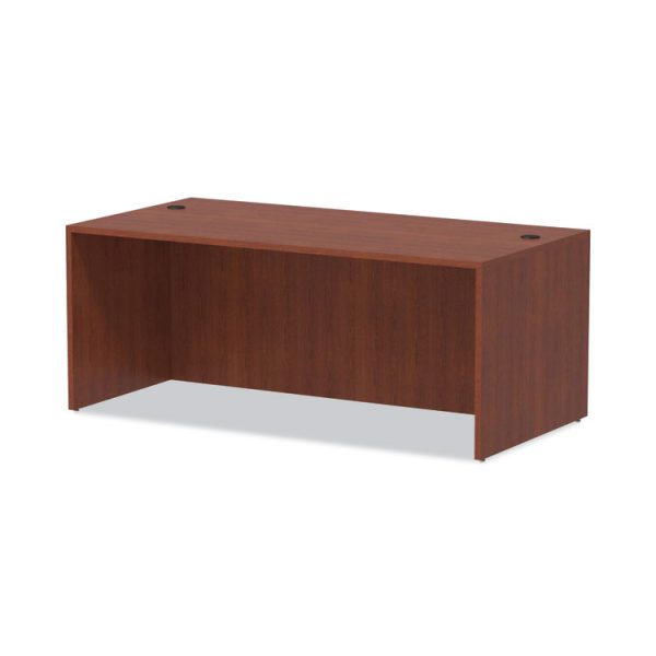 Alera Valencia Series Straight Front Desk Shell, 71" X 35.5" X 29.63", Medium Cherry - Image 6