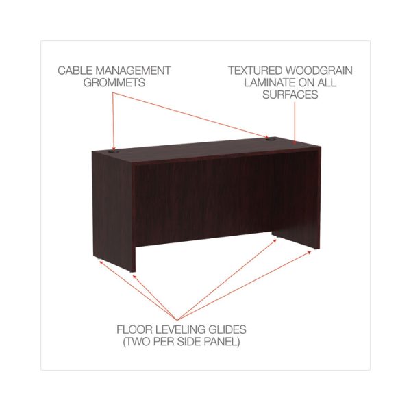 Alera Valencia Series Credenza Shell, 59.13w X 23.63d X 29.5h, Mahogany - Image 3