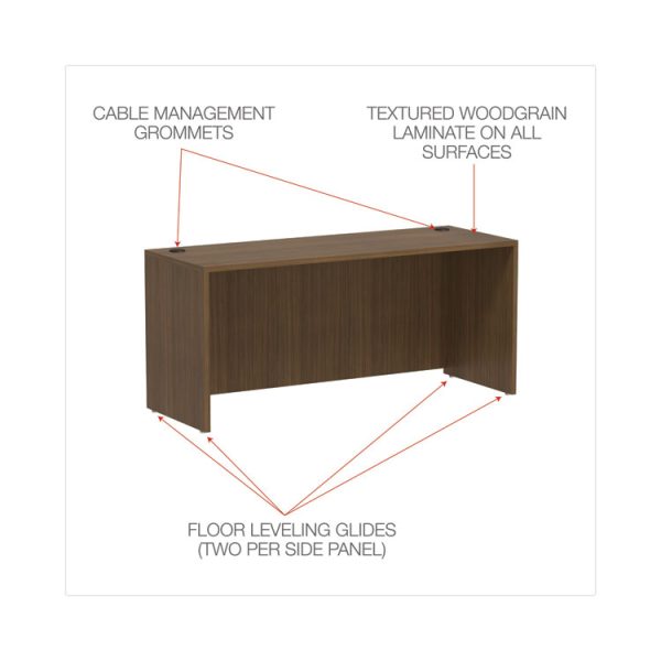 Alera Valencia Series Credenza Shell, 65w X 23.63d X 29.5h, Modern Walnut - Image 3