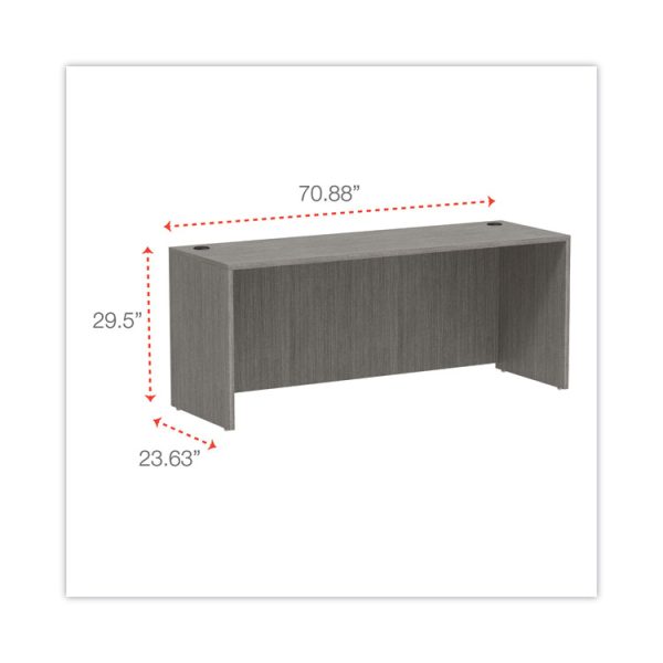 Alera Valencia Series Credenza Shell, 70.88w x 23.63d x 29.5h, Gray - Image 2