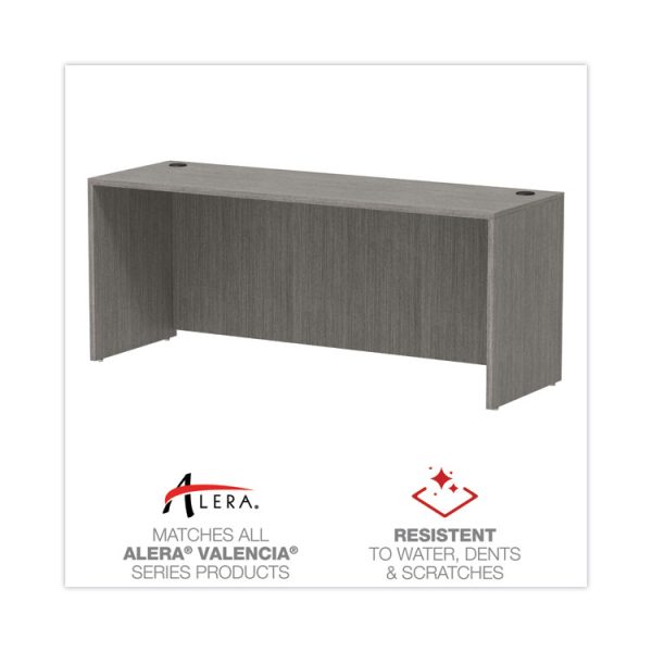 Alera Valencia Series Credenza Shell, 70.88w x 23.63d x 29.5h, Gray - Image 4
