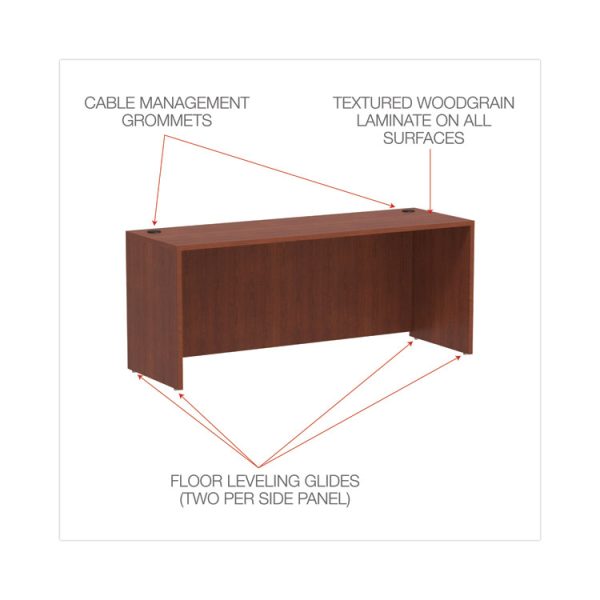 Alera Valencia Series Credenza Shell, 70.88w X 23.63d X 29.5h, Medium Cherry - Image 3