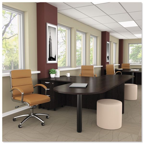 Alera Valencia Series D-Top Desk, 71" X 35.5" X 29.63", Espresso - Image 3