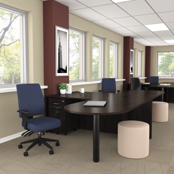 Alera Valencia Series D-Top Desk, 71" X 35.5" X 29.63", Espresso - Image 5