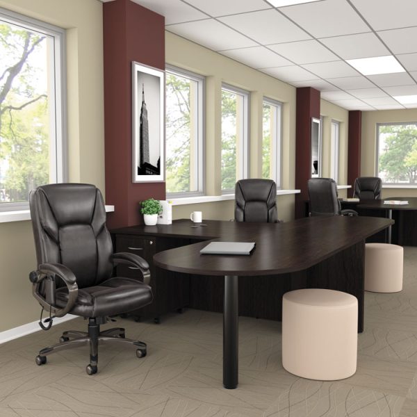 Alera Valencia Series D-Top Desk, 71" X 35.5" X 29.63", Espresso - Image 4
