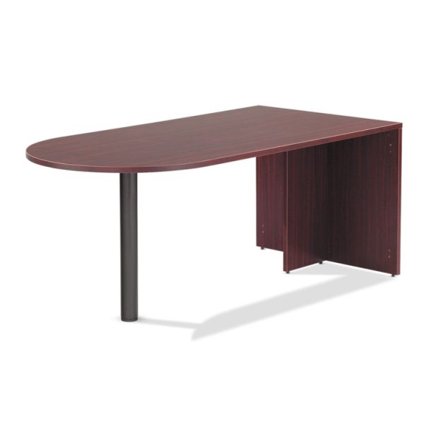 Alera Valencia Series D-Top Desk, 71" X 35.5" X 29.63", Mahogany - Image 2