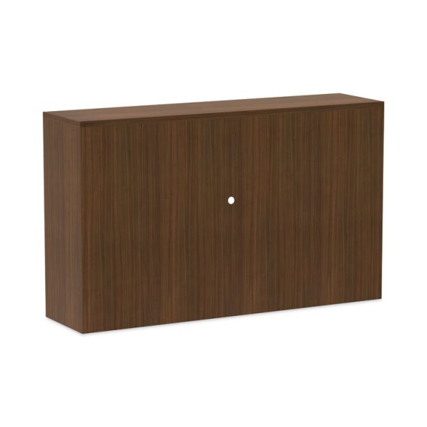 Alera Valencia Series Hutch with Doors, 4 Compartments, 58.88w x 15d x 35.38h, Modern Walnut - Image 5