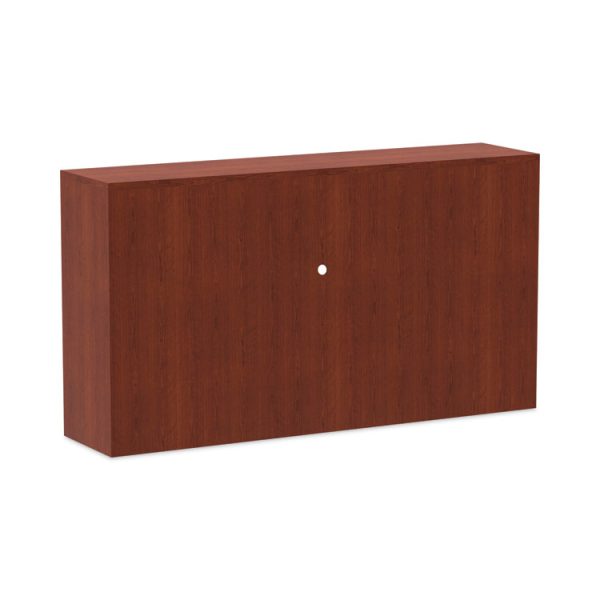 Alera Valencia Series Hutch with Doors, 4 Compartments, 64.75w x 154d x 35.38h, Medium Cherry - Image 5