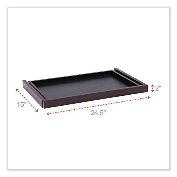 Alera Valencia Series Center Drawer, Laminate, 24.5w x 15d x 2h, Mahogany - Image 2