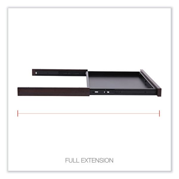 Alera Valencia Series Center Drawer, Laminate, 24.5w x 15d x 2h, Mahogany - Image 4
