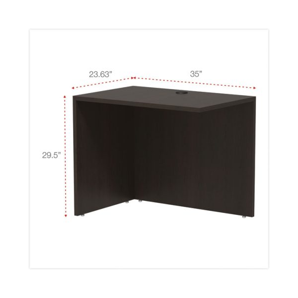Alera Valencia Series Reversible Return/Bridge Shell, 35w x 23.63d x 29.5h, Espresso - Image 2