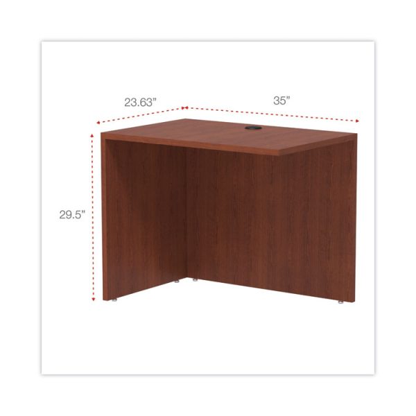 Alera Valencia Series Reversible Return/Bridge Shell, 35w x 23.63d x 29.5h, Medium Cherry - Image 2