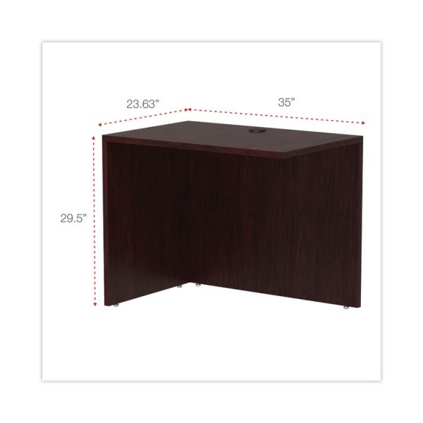 Alera Valencia Series Reversible Return/Bridge Shell, 35w x 23.63d x 29.5h, Mahogany - Image 2