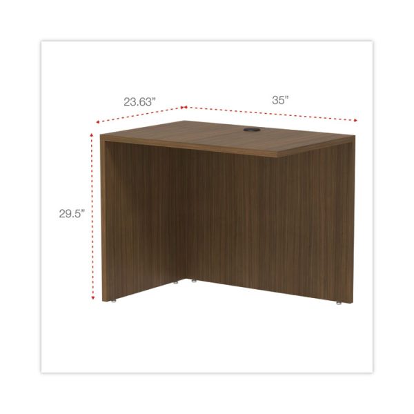 Alera Valencia Series Reversible Return/Bridge Shell, 35w x 23.63d x 29.5h, Modern Walnut - Image 2