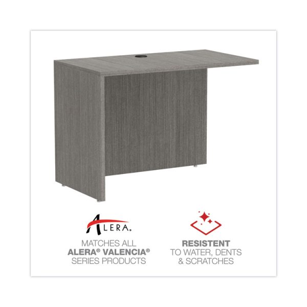 Alera Valencia Series Reversible Return/Bridge Shell, 42w x 23.63d x 29.5h, Gray - Image 4