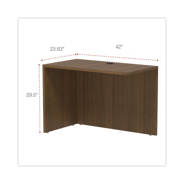 Alera Valencia Series Reversible Return/Bridge Shell, 42w x 23.63d x 29.5h, Modern Walnut - Image 2