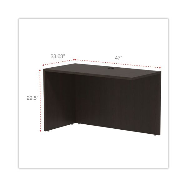 Alera Valencia Series Reversible Return/Bridge Shell, 47.25w x 23.63d x 29.5h, Espresso - Image 2