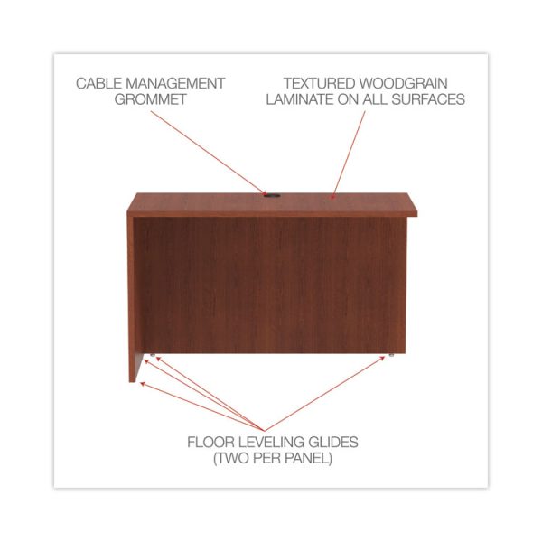 Alera Valencia Series Reversible Return/Bridge Shell, 47.25w x 23.63d x 29.5h, Cherry - Image 3
