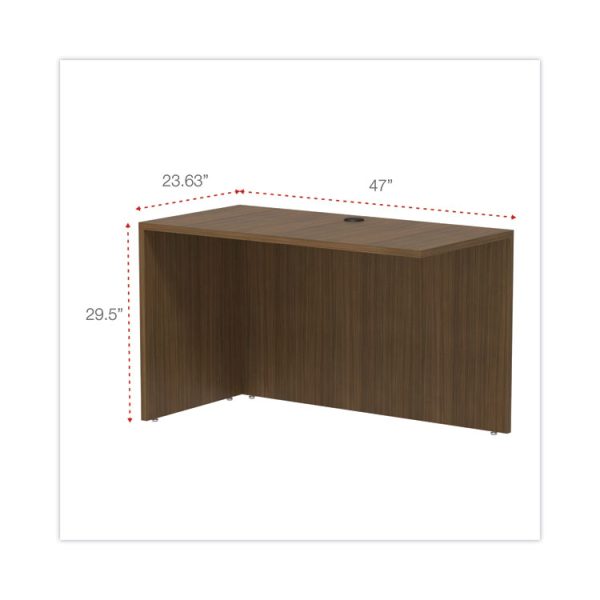 Alera Valencia Series Reversible Return/Bridge Shell, 47.25w x 23.63d x 29.5h, Modern Walnut - Image 2