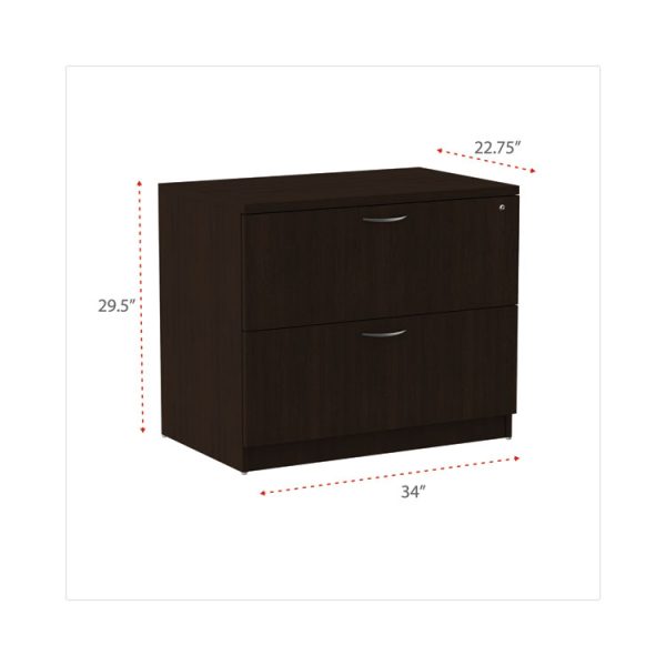 Alera Valencia Series Lateral File, 2 Legal/letter-Size File Drawers, Espresso, 34" X 22.75" X 29.5" - Image 4