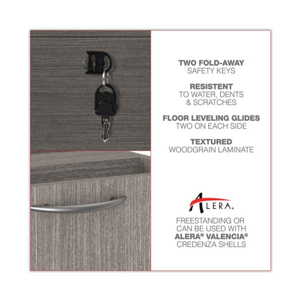 Alera Valencia Series Lateral File, 2 Legal/Letter-Size File Drawers, Gray, 34" x 22.75" x 29.5" - Image 3
