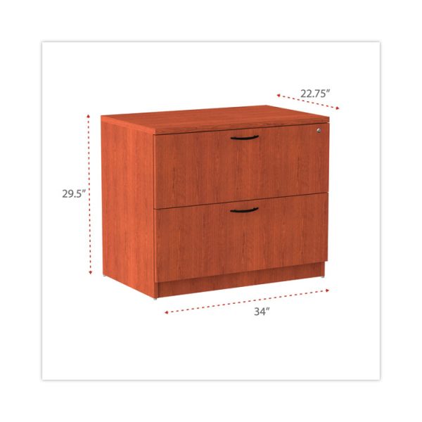Alera Valencia Series Lateral File, 2 Legal/letter-Size File Drawers, Medium Cherry, 34" X 22.75" X 29.5" - Image 4