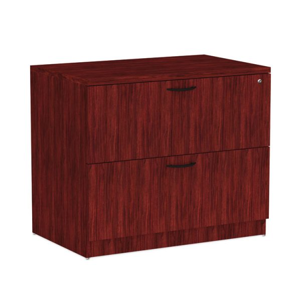 Alera Valencia Series Lateral File, 2 Legal/letter-Size File Drawers, Mahogany, 34" X 22.75" X 29.5" - Image 2