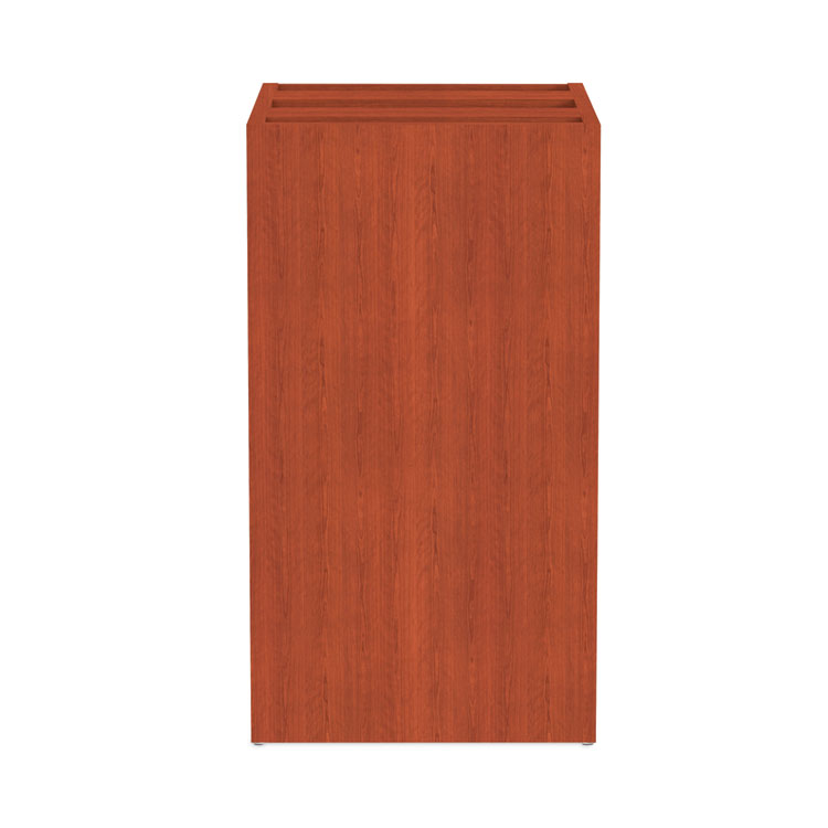Alera Valencia Series Full Pedestal File, Left/right, 3-Drawers: Box/box/file, Legal/letter, Cherry, 15.63" X 20.5" X 28.5" - Image 3