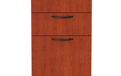 Alera Valencia Series Full Pedestal File, Left/right, 3-Drawers: Box/box/file, Legal/letter, Cherry, 15.63″ X 20.5″ X 28.5″