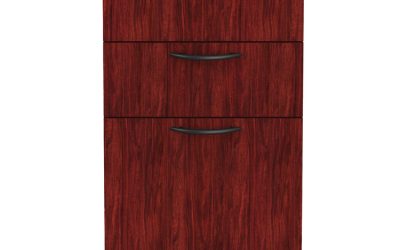 Alera Valencia Series Full Pedestal File, Left/right, 3-Drawers: Box/box/file, Legal/letter, Mahogany, 15.63″ X 20.5″ X 28.5″