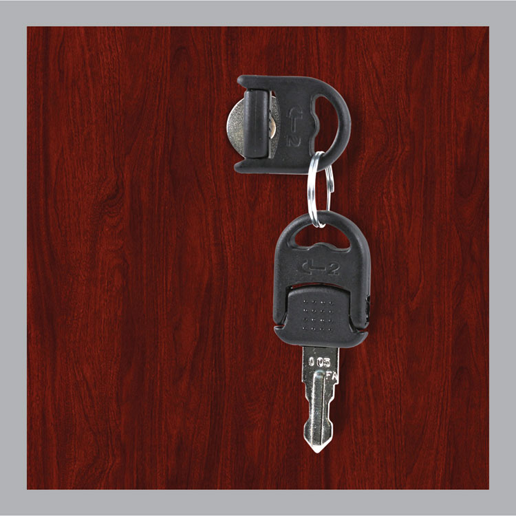 Alera Valencia Series Full Pedestal File, Left/right, 3-Drawers: Box/box/file, Legal/letter, Mahogany, 15.63" X 20.5" X 28.5" - Image 6