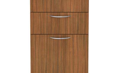 Alera Valencia Series Full Pedestal File, Left/Right, 3-Drawer: Box/Box/File, Legal/Letter, Modern Walnut,15.63 x 20.5 x 28.5