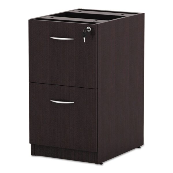 Alera Valencia Series Full Pedestal File, Left Or Right, 2 Legal/letter-Size File Drawers, Espresso, 15.63" X 20.5" X 28.5" - Image 4