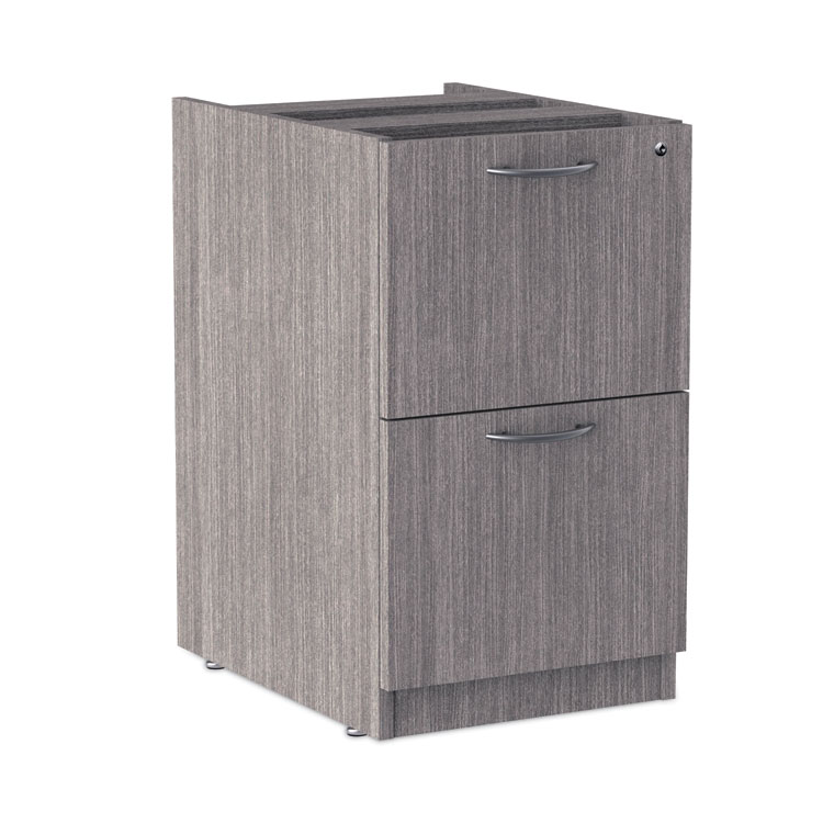 Alera Valencia Series Full Pedestal File, Left or Right, 2 Legal/Letter-Size File Drawers, Gray, 15.63" x 20.5" x 28.5" - Image 8